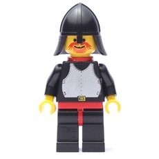 Knight (Breastplate on Black) - Black Legs, Neck-Protector (fig-006593)