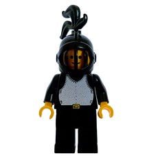Knight (Breastplate on Black) - Black Legs, Black Helmet, Black Plume (fig-006594)