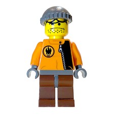 Hot Rod Driver, Orange Jacket with Zipper (fig-006677)