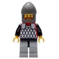 Knight (Scale Mail on Red) - Black Arms, Light Gray Legs, Dark Gray Chin-Guard