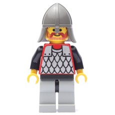 Knight (Scale Mail on Red) - Black Arms, Light Gray Legs, Dark Gray Neck-Protector (fig-006722)