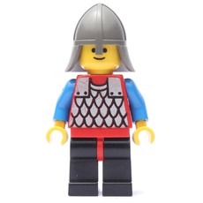 Knight (Scale Mail on Red) - Blue Arms, Black Legs, Dark Gray Neck-Protector (fig-006724)