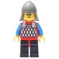 Knight (Scale Mail on Red) - Blue Arms, Black Legs, Dark Gray Neck-Protector