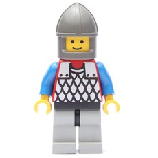 Knight (Scale Mail on Red) - Blue Arms, Light Gray Legs, Dark Gray Chin-Guard (fig-006726)