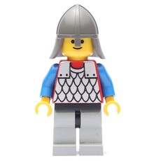 Knight (Scale Mail on Red) - Blue Arms, Light Gray Legs, Dark Gray Neck-Protector (fig-006727)