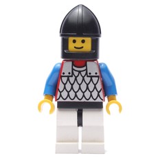 Knight (Scale Mail on Red) - Black Arms, White Legs (fig-006729)