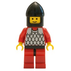 Knight (Scale Mail on Red) - Red Arms, Red Legs, Black Chin-Guard (fig-006732)