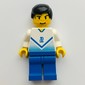 Soccer Player White Torso, Blue Legs #2