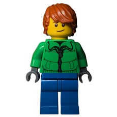 Man, Bright Green Jacket, Blue Legs (fig-006798)