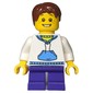 Boy, White and Blue Hoodie, Short Dark Purple Legs, Reddish Brown Hair
