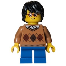 Boy, Argyle Sweater, Short Blue Legs, Glasses (fig-006814)