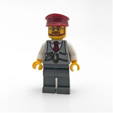 Christmas Train Driver with Dark Red Hat (fig-006818)