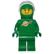 Classic Spacewoman, Green, Helmet and Visor (Yve) (fig-006840)