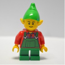 Elf, Green Overalls, Short Green Legs (fig-006850)