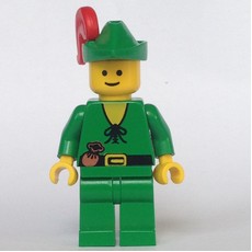 Forestman (Forestmen) - Yellow, Green Hat, Red Plume (fig-006857)