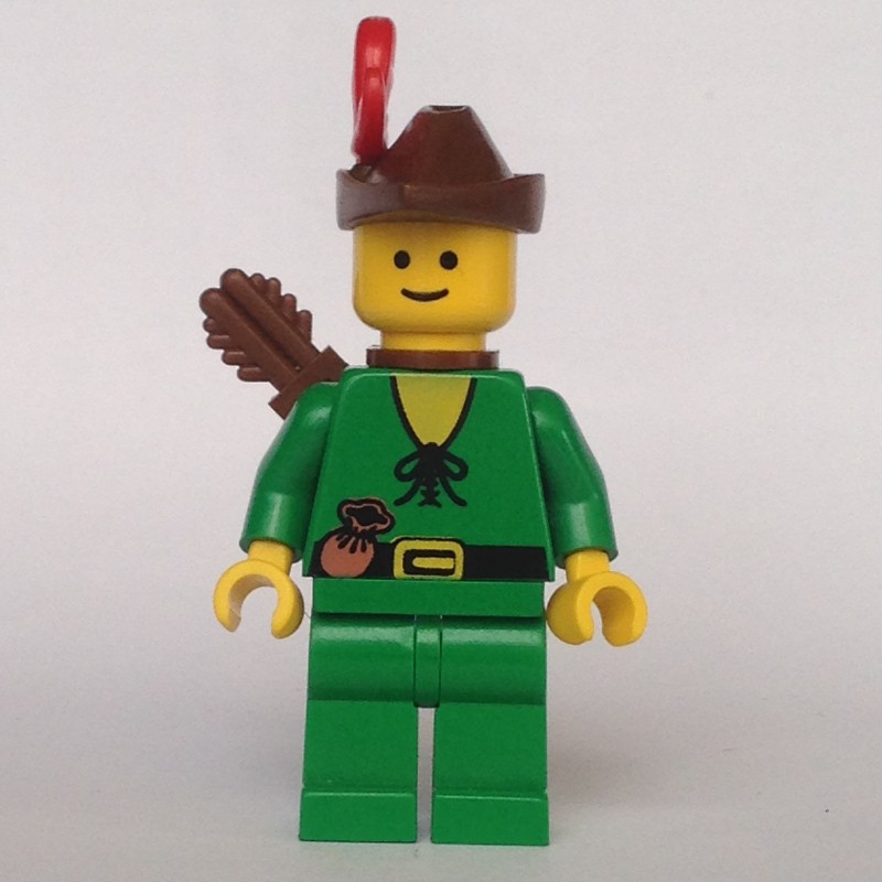 LEGO Set fig-006867 Forestman Archer (Forestmen) - Yellow, Red Plume ...