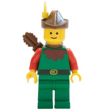 Forestman Archer (Forestmen) - Red, Brown Hat, Yellow Plume (fig-006871)