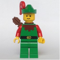 Forestman Archer (Forestmen) - Red, Green Hat, Red Plume (fig-006873)