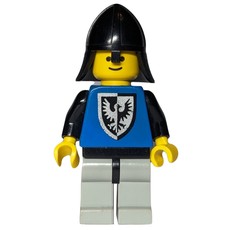 Knight (Black Falcon) - Light Gray Legs, Neck-Protector (fig-006889)