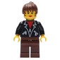 Woman - Black Jacket, Brown Legs