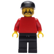 Man - Red Torso, Black Legs, Black Cap (fig-006895)