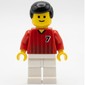 Soccer Player Red Torso, White Legs, #7