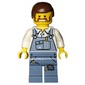 Man, Sand Blue Overalls, Reddish Brown Hair, Beard (Farmer)