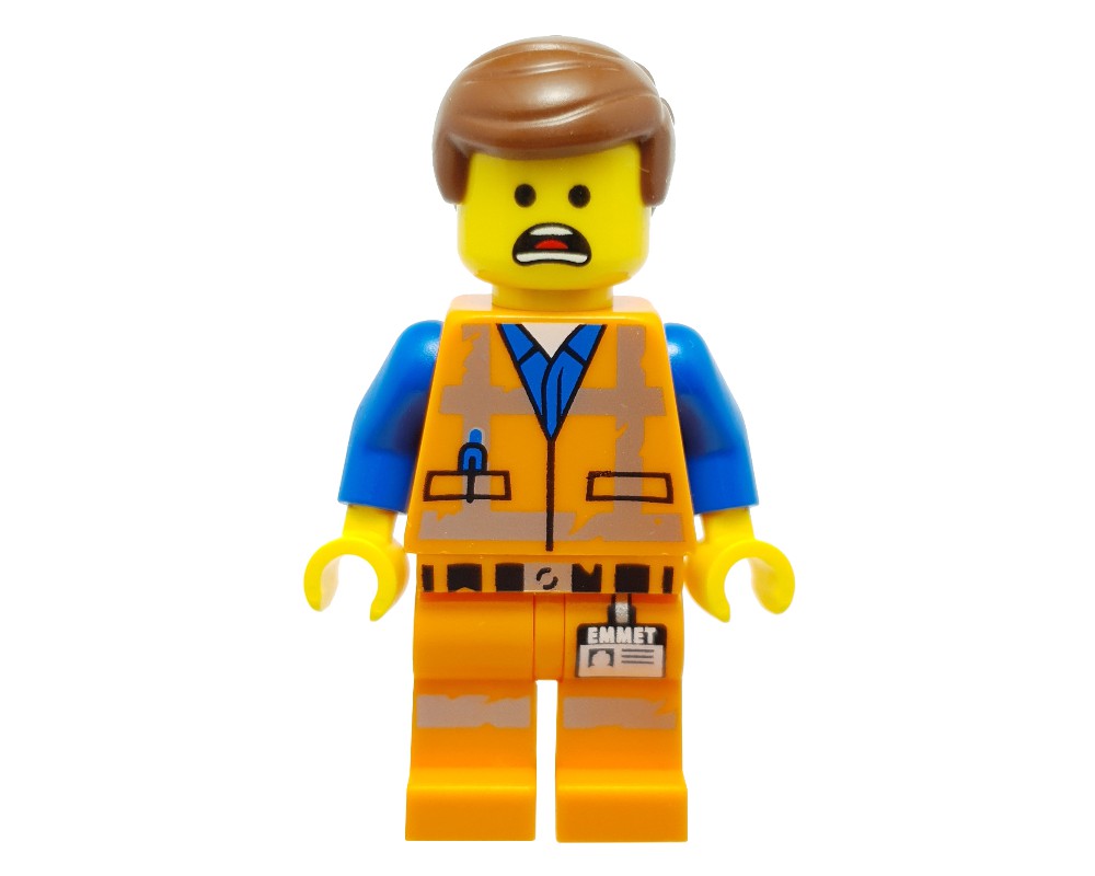 LEGO Set fig-007069 Emmet, Worn Outfit, Happy (Wink) / Scared ...