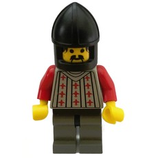 Knight (Fright Knights) - Dark Gray Legs, Black Chin-Guard (fig-007114)