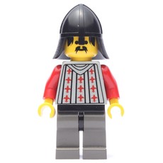 Knight (Fright Knights) - Dark Gray Legs, Black Neck-Protector (fig-007115)