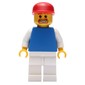 Man - Blue Torso, White Arms, White Legs, Red Cap