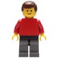 Man - Red Torso, Dark Grey Legs