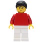 Soccer Player Red Plain Torso, White Legs 10