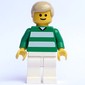 Soccer Player Green Torso, White Legs #18