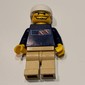 Skateboarder, Dark Blue, White Helmet