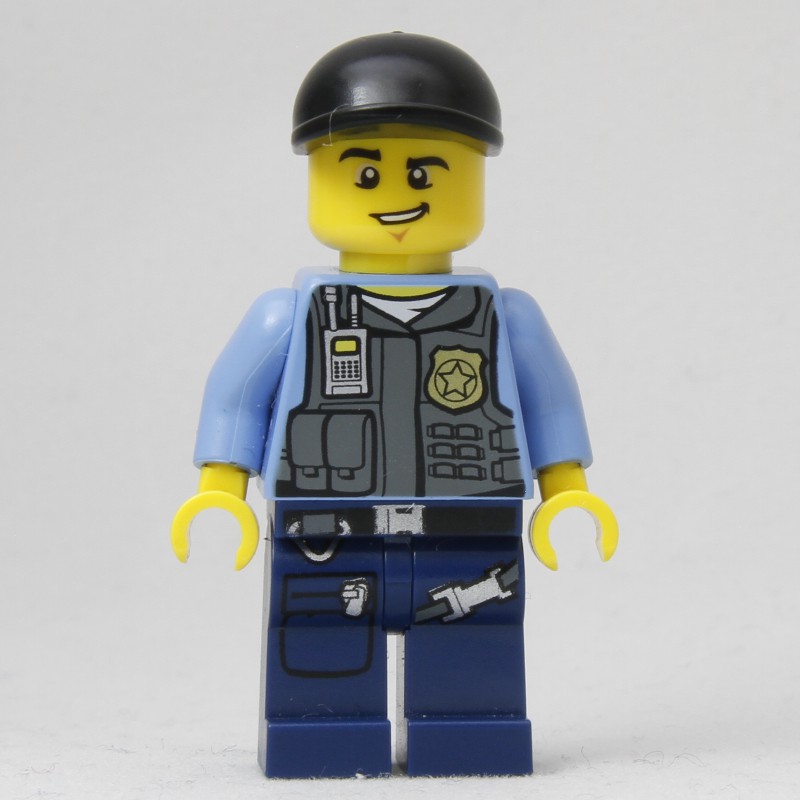 LEGO Set fig-007157 Policeman, Vest with Badge, Pockets, and Radio ...