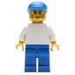 Man - White Torso, Blue Legs, Blue Cap