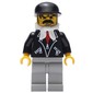 Man - Black Jacket, Light Gray Legs, White Bandanna, Black Cap