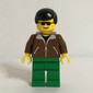 Man - Brown Jacket, Green Legs