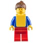 Soccer Player Blue Torso, Red Legs, Yellow Vest, Female 4