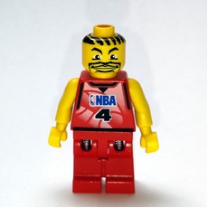 Basketball Player, Red Torso, Red Legs #4 (fig-007202)