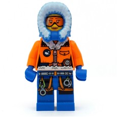 Arctic Explorer, Hood, Printed Orange Goggles, Woman (fig-007213)