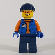 Arctic Explorer, Dark Blue Hat, Orange Sunglasses (fig-007229)