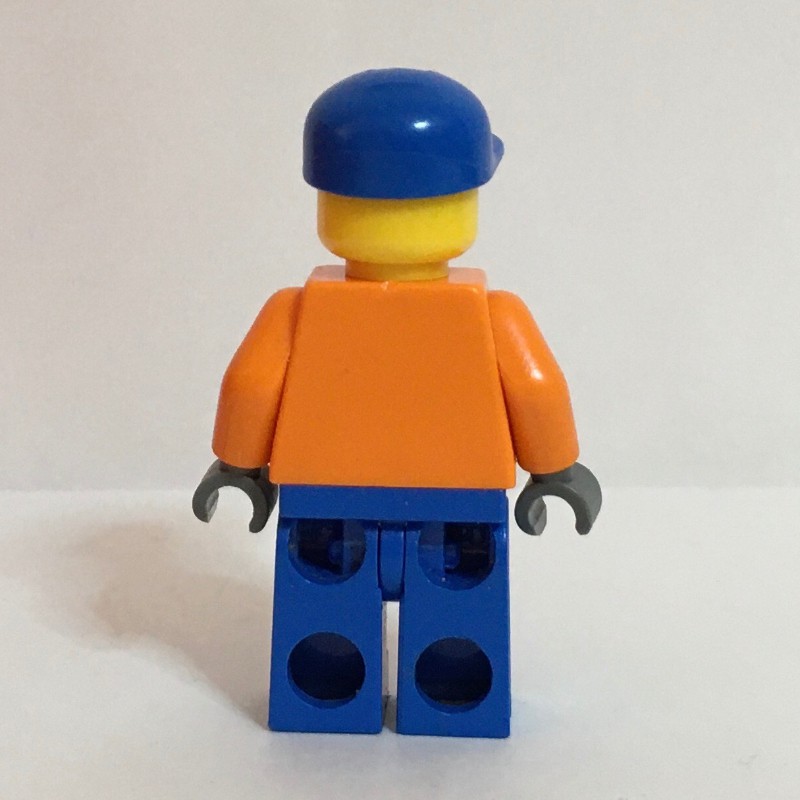 LEGO Set fig-007243 Ground Crew, Orange Jacket with Zipper and ...