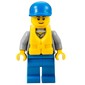 Coast Guard, Light Bluish Gray Shirt with Badge, Blue Cap, Yellow Life Vest