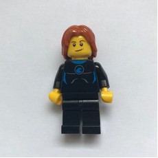 Man, Black Wetsuit, Mid-Length Dark Orange Hair (fig-007259)