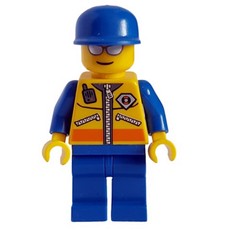 Coast Guard, Yellow Jacket with Zipper, Radio and Badge, Blue Cap, Silver Sunglasses (fig-007262)