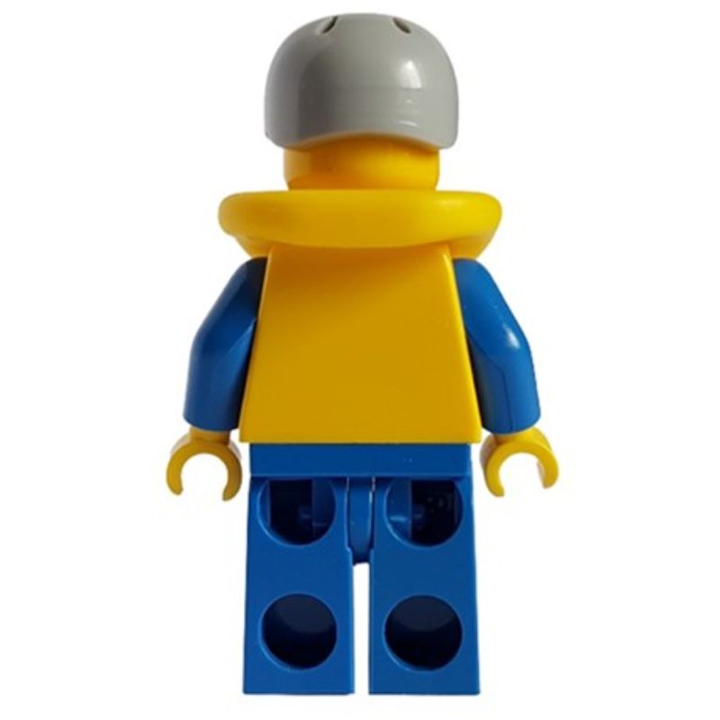 Coast Build Yellow Jacket | LEGO and Bluish - Helmet, Set LEGO Vest, Guard, Radio Sunglasses Badge, Yellow Orange Gray Rebrickable fig-007263 with Light with Life Zipper,