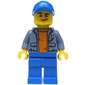 Coast Guard, Open Sand Blue Jacket with Badge over Orange Sweater, Blue Cap