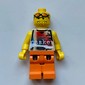 Basketball Player, White Torso, Orange Legs